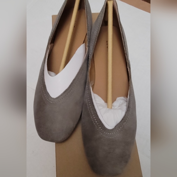 Lucky Brand Alba Flats Leather Titanium Hard Rock 7M - Picture 2 of 10
